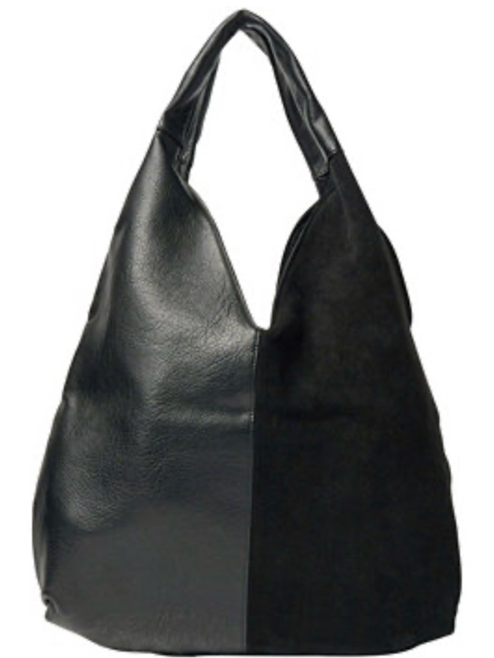 Black Two-Tone Hobo Bag - urban original